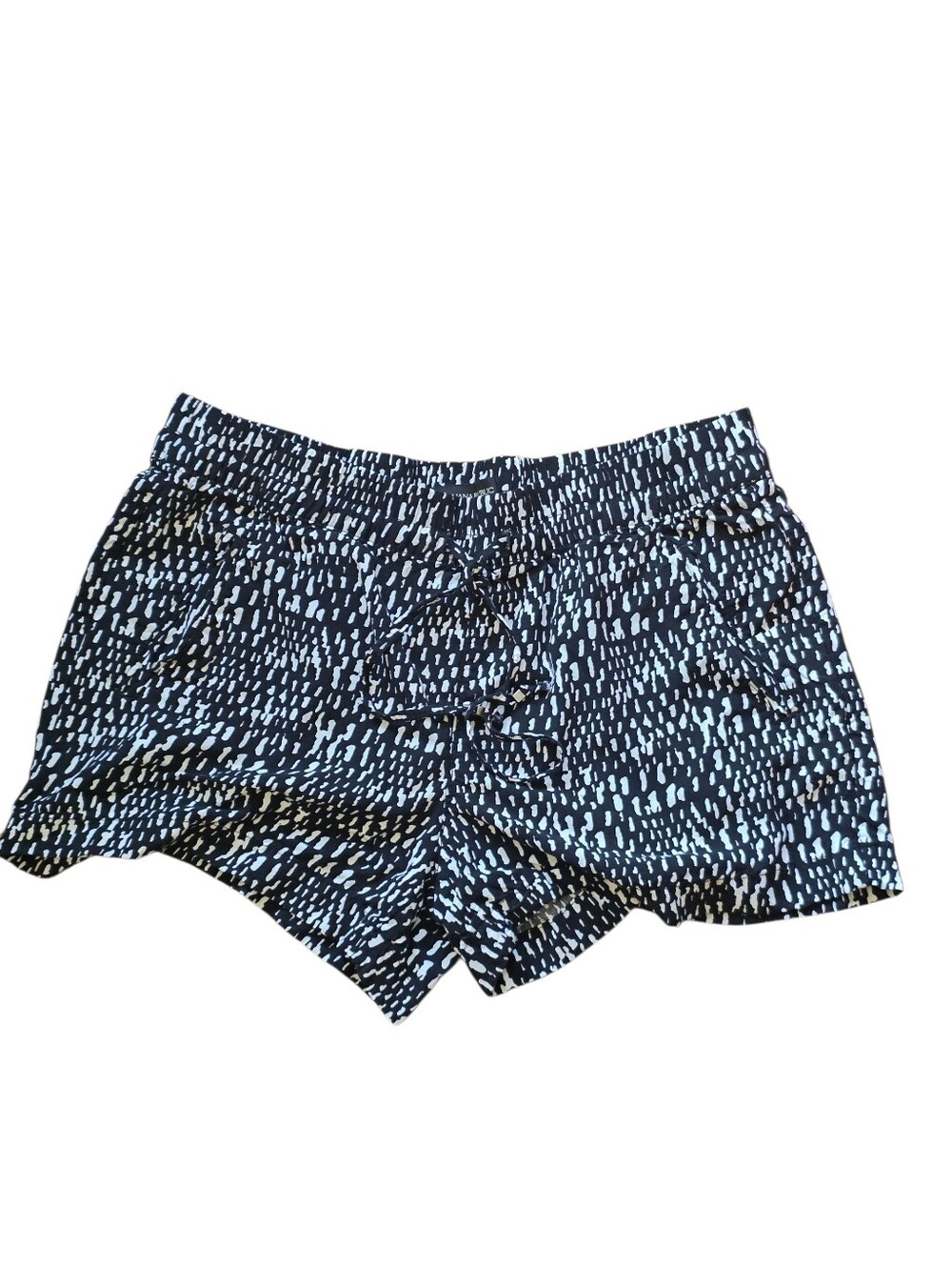 Banana Republic Black & White Print Soft Drawstring Utility Shorts Size M EUC